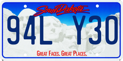 SD license plate 94LY30