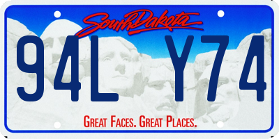 SD license plate 94LY74