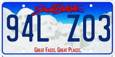 SD license plate 94LZ03