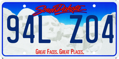 SD license plate 94LZ04