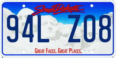 SD license plate 94LZ08