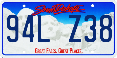 SD license plate 94LZ38