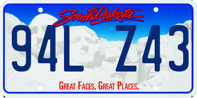 SD license plate 94LZ43
