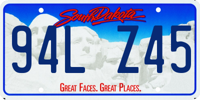 SD license plate 94LZ45