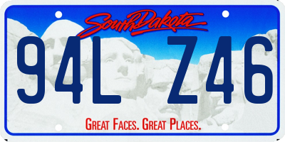 SD license plate 94LZ46