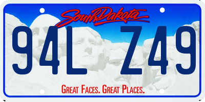 SD license plate 94LZ49