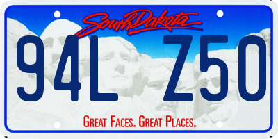 SD license plate 94LZ50