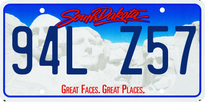 SD license plate 94LZ57