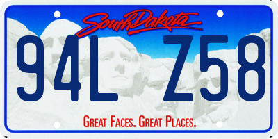SD license plate 94LZ58