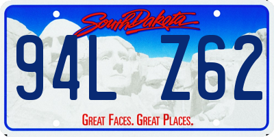 SD license plate 94LZ62