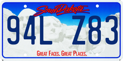 SD license plate 94LZ83