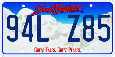 SD license plate 94LZ85