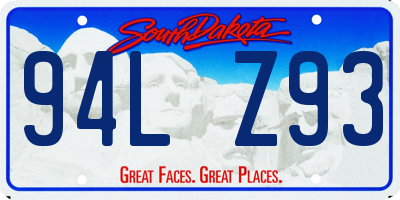 SD license plate 94LZ93