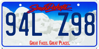 SD license plate 94LZ98