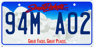 SD license plate 94MA02