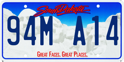 SD license plate 94MA14