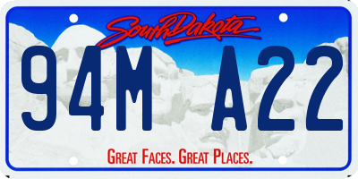 SD license plate 94MA22