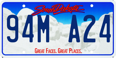 SD license plate 94MA24