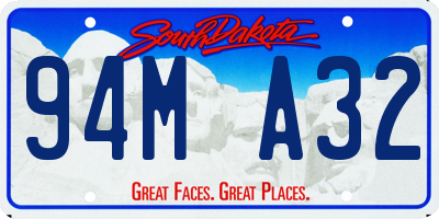 SD license plate 94MA32