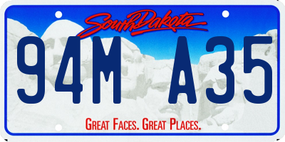 SD license plate 94MA35