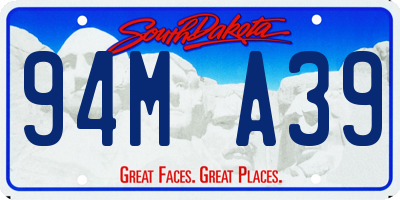SD license plate 94MA39