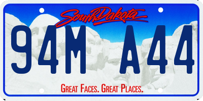 SD license plate 94MA44