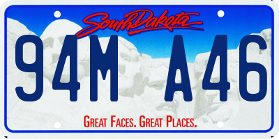 SD license plate 94MA46
