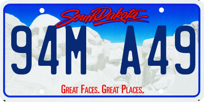 SD license plate 94MA49