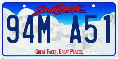 SD license plate 94MA51