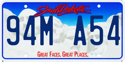SD license plate 94MA54