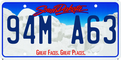 SD license plate 94MA63