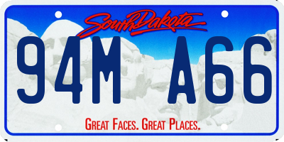 SD license plate 94MA66