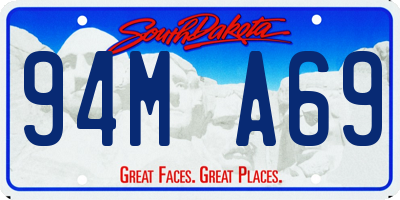 SD license plate 94MA69