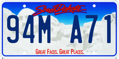 SD license plate 94MA71