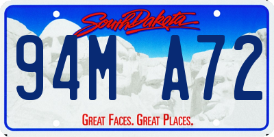 SD license plate 94MA72