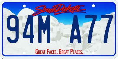 SD license plate 94MA77