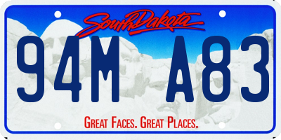 SD license plate 94MA83