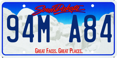 SD license plate 94MA84