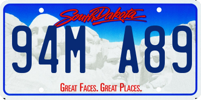 SD license plate 94MA89