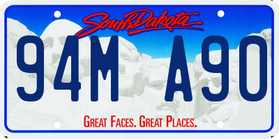 SD license plate 94MA90