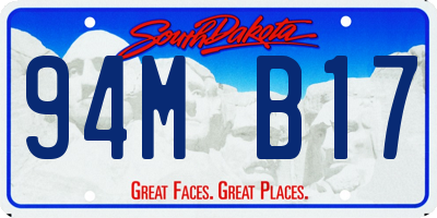 SD license plate 94MB17
