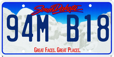 SD license plate 94MB18
