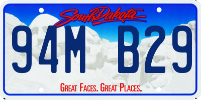SD license plate 94MB29