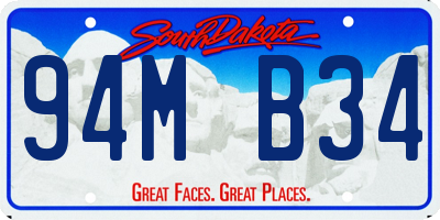 SD license plate 94MB34