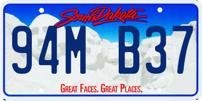 SD license plate 94MB37