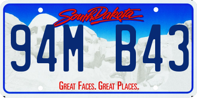 SD license plate 94MB43