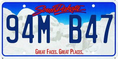 SD license plate 94MB47