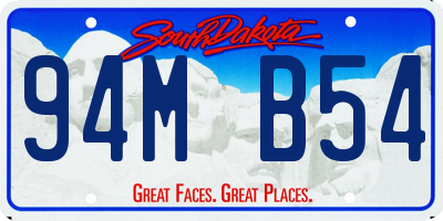 SD license plate 94MB54