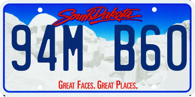 SD license plate 94MB60