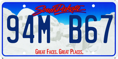 SD license plate 94MB67